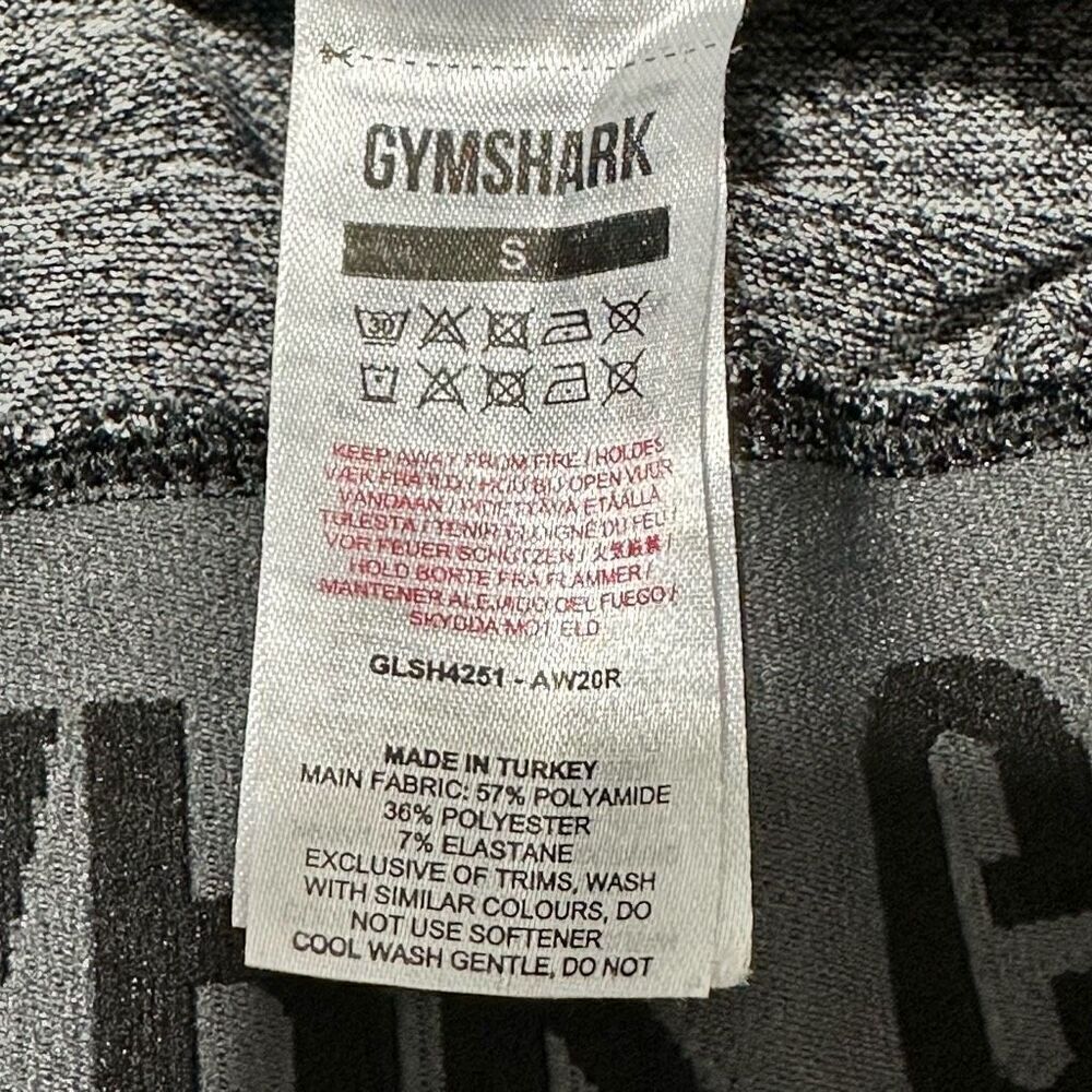 Gymshark Shorts Women small Flex Seamless Biker Bike Gray Athletic A716 - Picture 4 of 4